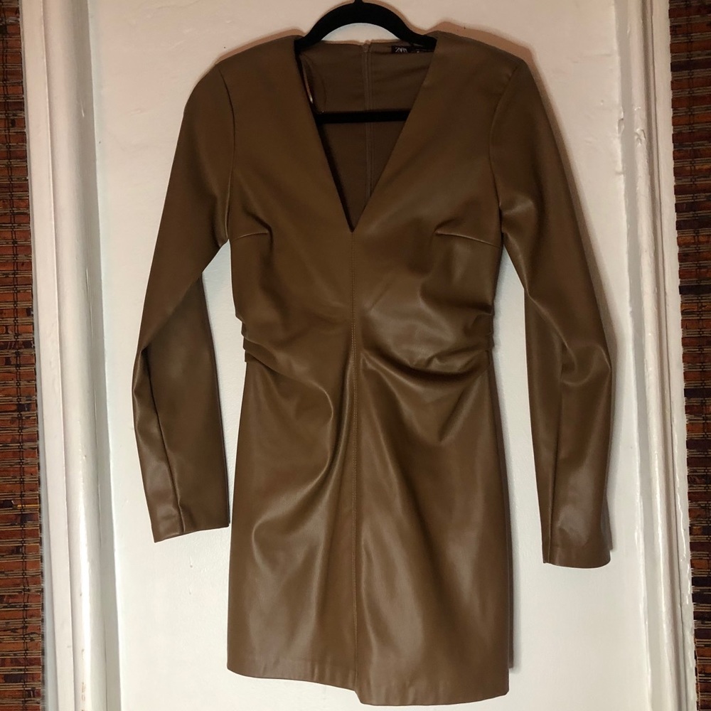 Zara leather dress. Never worn